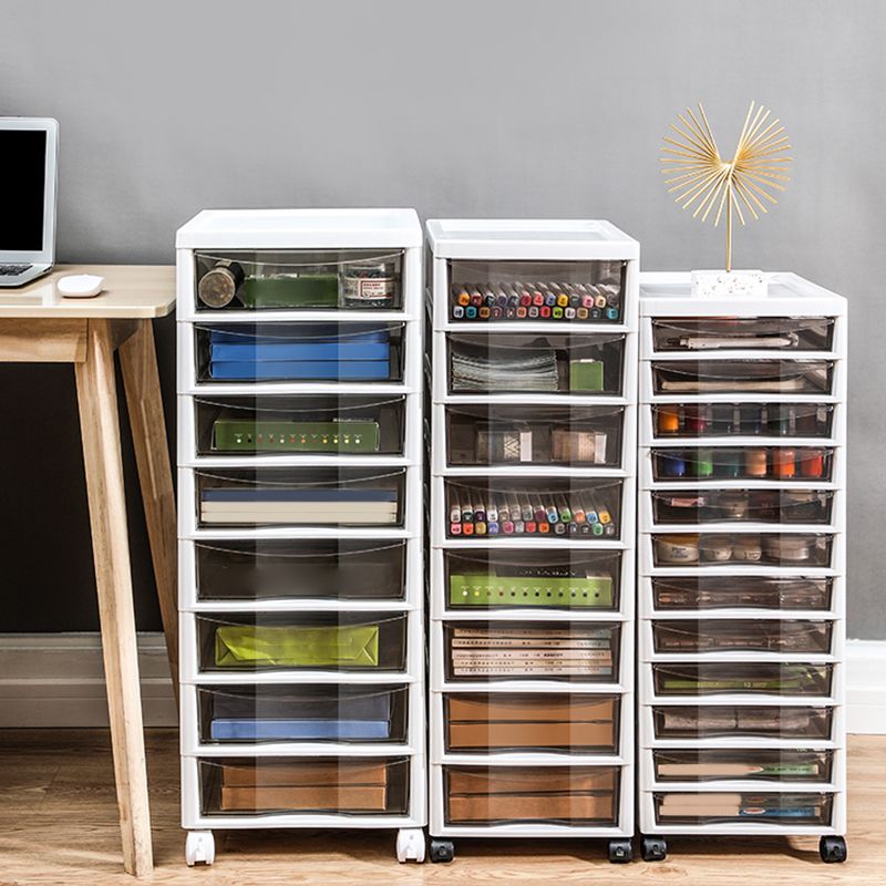 Modern Transparent Filing Cabinet Vertical Plastic Drawers Filing Cabinet