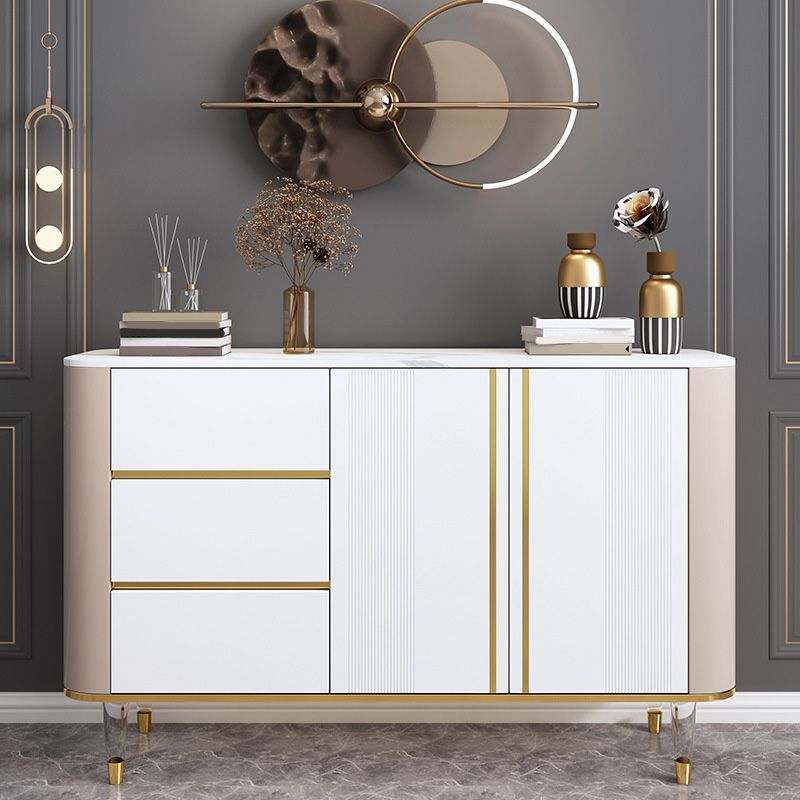 Glam Cabinets Dining Buffet 3-Drawer and 2-Door Buffet Sideboard