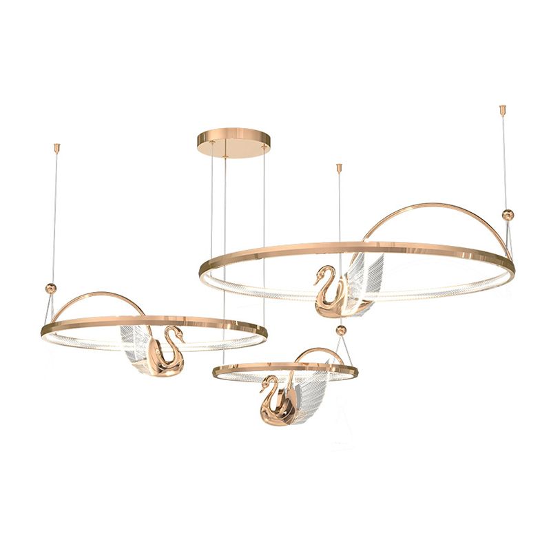 Tiered Metal Circle Ceiling Pendant Contemporary Ceiling Lighting Fixtures