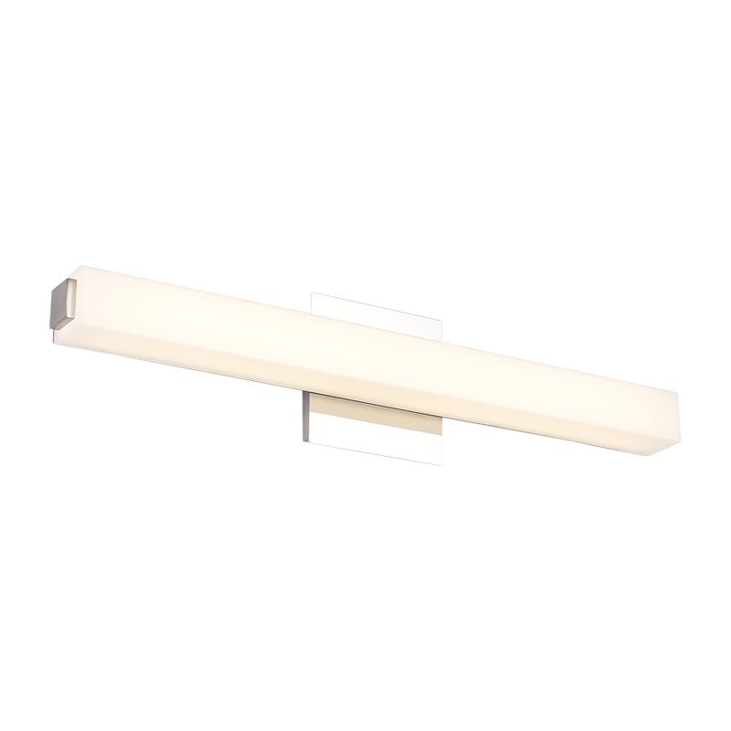 16.5" 1 - Light LED Bath Bar in Polished Nickel Metal and Acrylic Bathroom Vanity Lighting