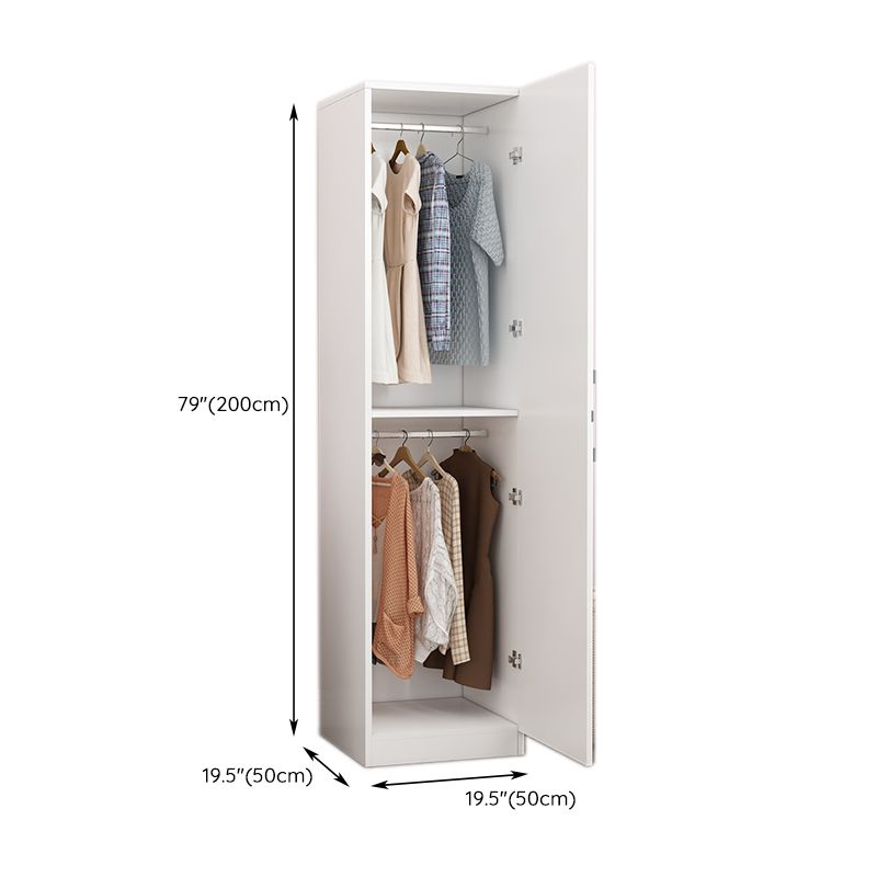 Modern Wooden White Coat Locker High Gloss Kids Closet with 1 Door