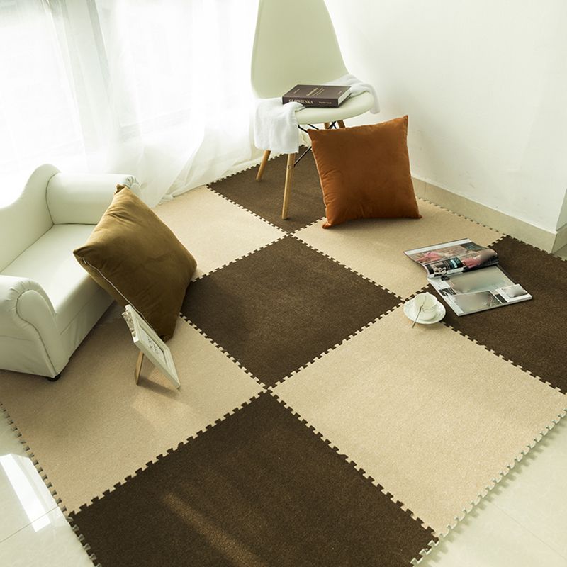 Colorful Level Loop Carpet Tile Non-Skid Interlocking Bedroom Carpet Tiles