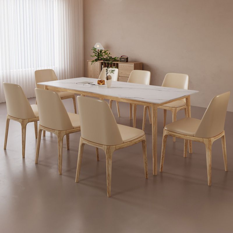 Modern 1/2/6/7/9 Pieces Dining Set Rectangle Stone Dining Table for Dining Room