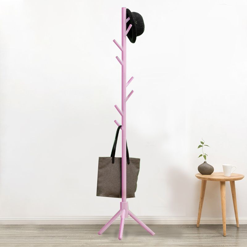 Modern Coat Hanger Wooden Entryway Kit Free Standing Coat Rack