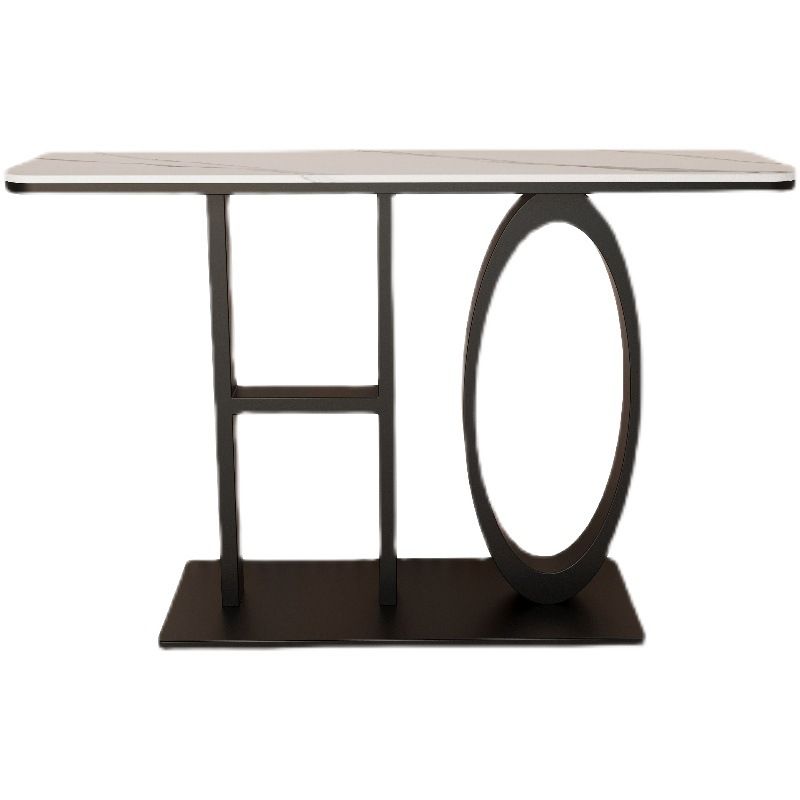 31.5-inch Tall Glam Accent Table 1-shelf Stone Console Table for Hall