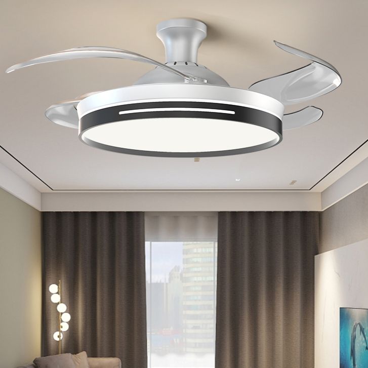 Contemporary LED Ceiling Fan Light Minimalist Flush Mount Light for Living Room