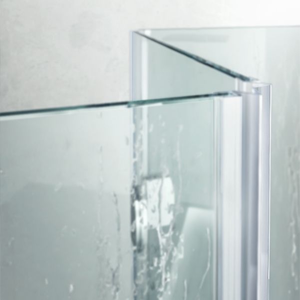 Semi Frameless Tempered Glass Shower Enclosure Folding Shower Screen