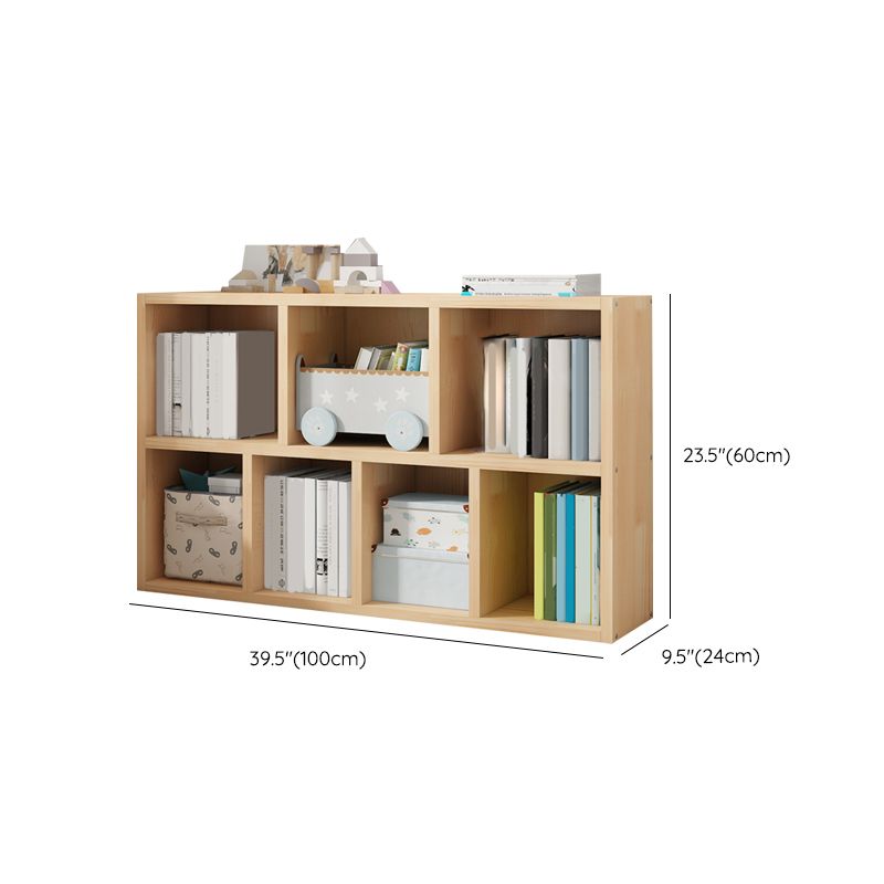 Modern Solid Wood Bookshelf Closed Back Bookcase with Shelves