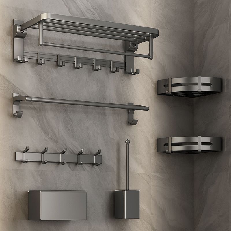 Modern Bathroom Hardware Set Grey Metal Bathroom Accessory Kit Anti-rust