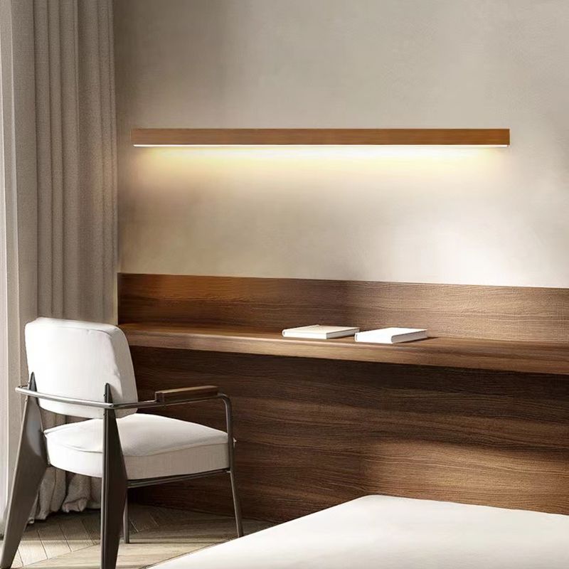 Contemporary Wall Light Fixture Wooden Wall Light Sconce for Bedroom