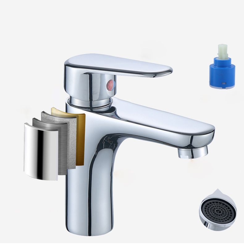 Modern Sink Faucet Solid Color Brass Basin Lavatory Faucet for Bathroom