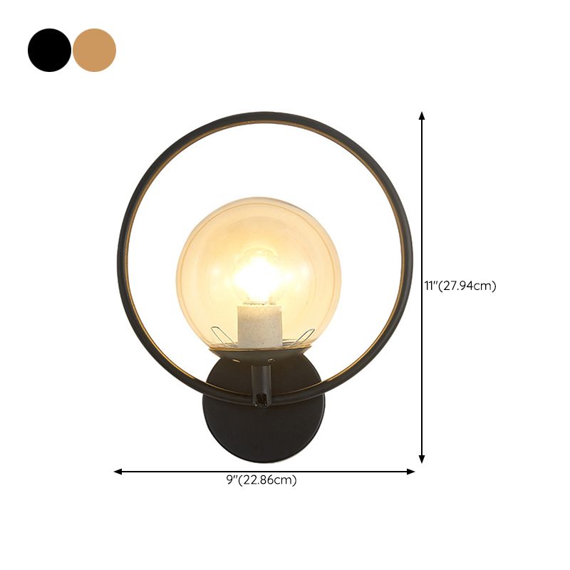 Nordic Style Glass Vanity Light Ball Shape Vanity Lamp for Shower Room