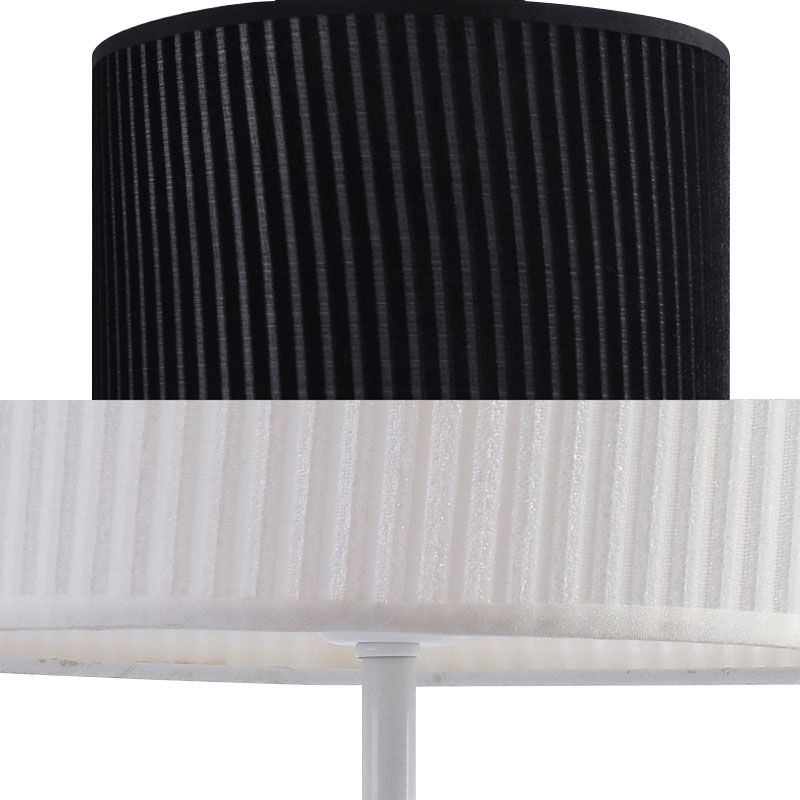 Blanc / noir de tambour unique lampe modernisme Tissu de tissu LED LECTURE LECTUR