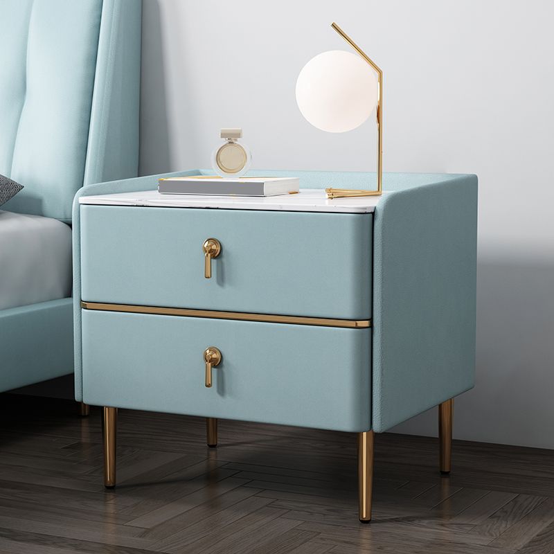 Contemporary Solid Color Nightstand Kids Wooden with Drawers