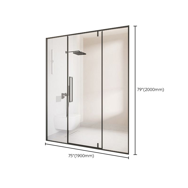 Single Sliding Semi Frameless Shower Door, Tempered Glass Shower Screen