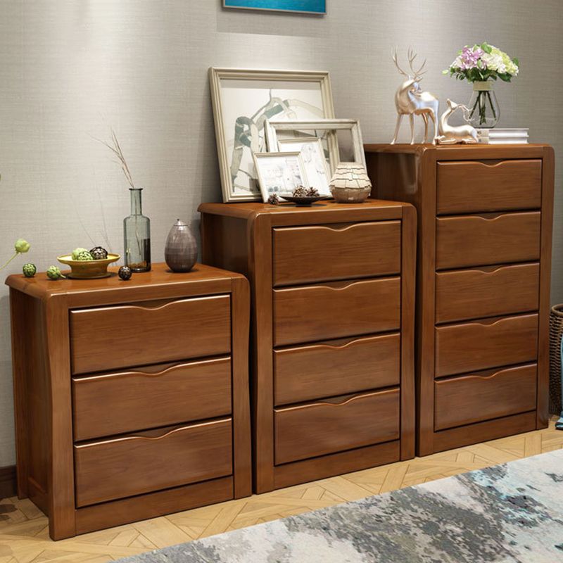 Mid-Century Modern Wooden Accent Cabinet with Drawer Brown Cabinet