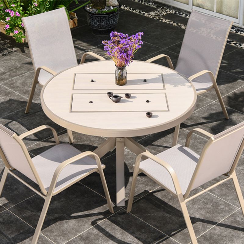 Outdoor Aluminum Patio Table Fire and Water Resistant Patio Table