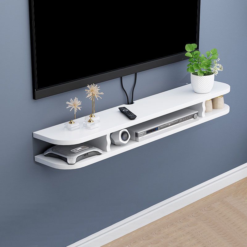 9" D Modern Wooden TV Stand Open Storage Wall Mounted TV Console