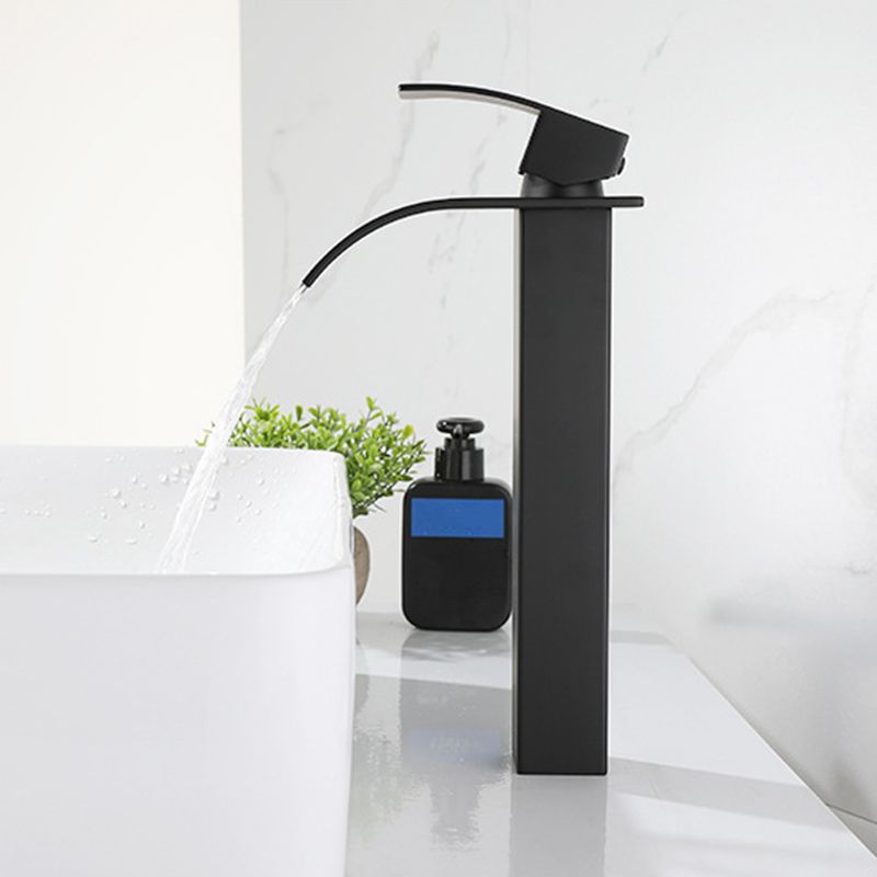 Waterfall Spout Sink Bathroom Faucet Light Luxury Basin Lavatory Faucet