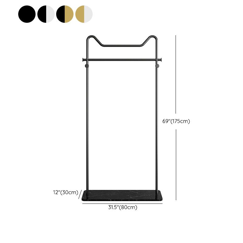 Modern Style Metallic Coat Rack Solid Color Hooks Design Free Standing Coat Rack