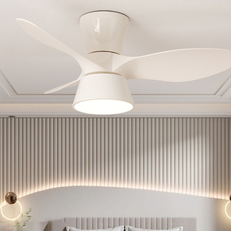 Modern Simple Fan Ceiling Fixture in Black / Brown / White LED 3 - Blades Fan Lighting