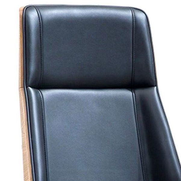 Contemporary Chair Faux Leather Adjustable Seat Height Office Chair