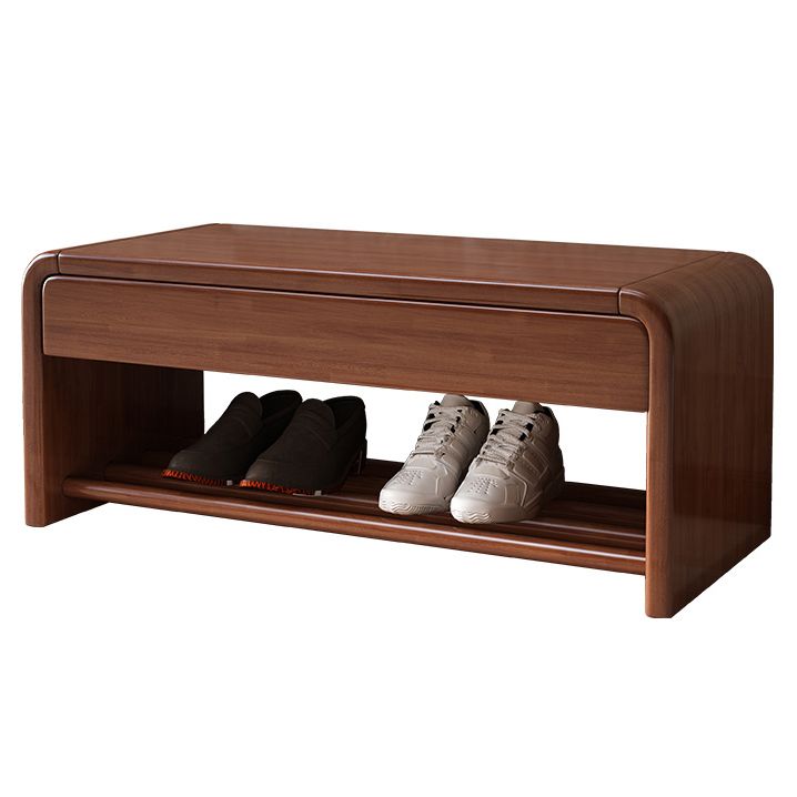 Mid-Century Modern Seating Bench Rectangle Shoe Storage Accent Bench