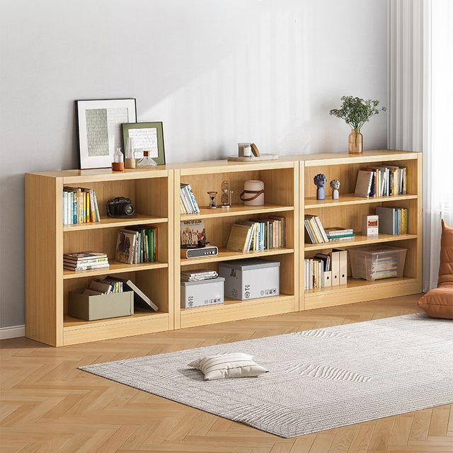 Scandinavian Shelf Manufactured Wood Standard Kids Bookcase in Natural/White