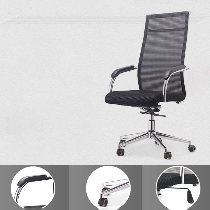 Modern Black Metal Conference Chair with Mid Back and Hight Back Home Office Chair