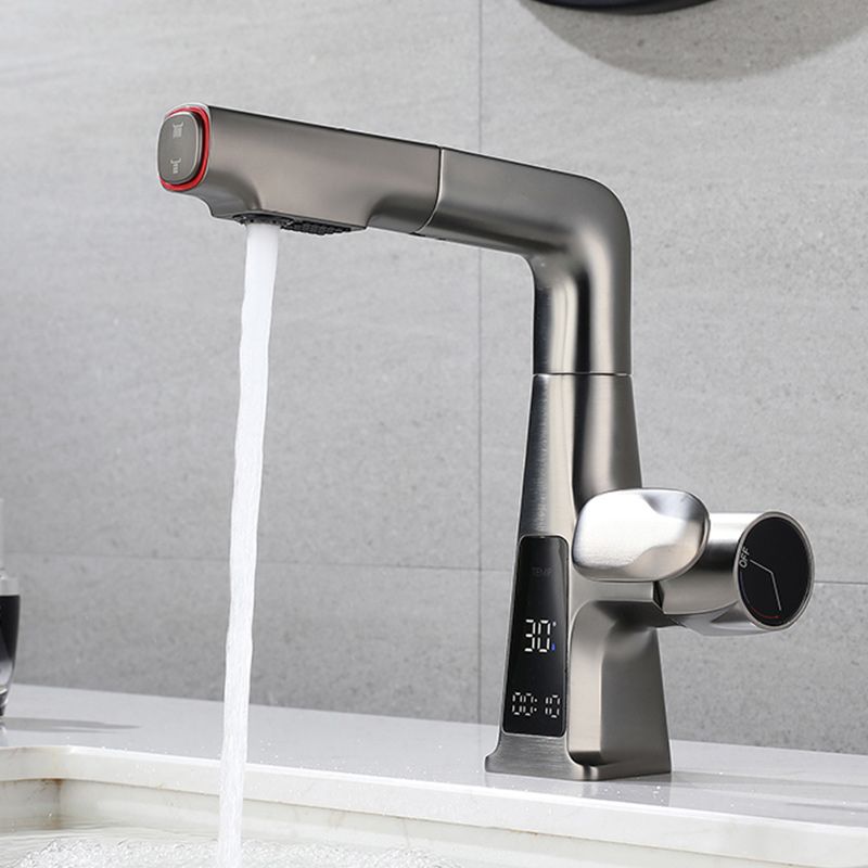 Modern Swivel Spout Sink Faucet Bathroom Low Arc Lifting Faucet