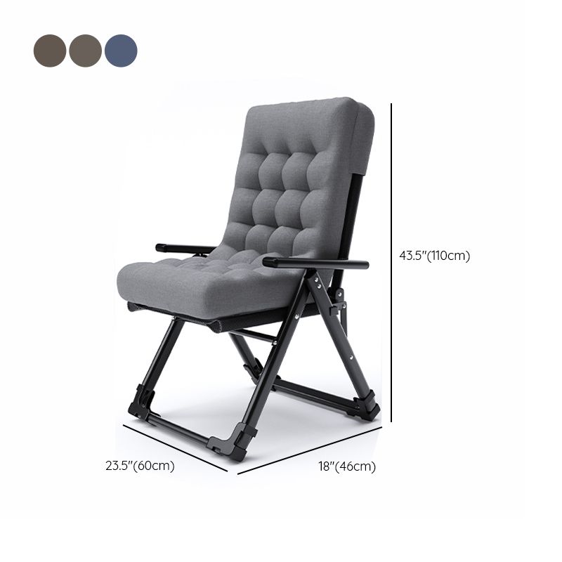 Modern Metal Frame Recliner Foldable Recliner Chair with Position Lock