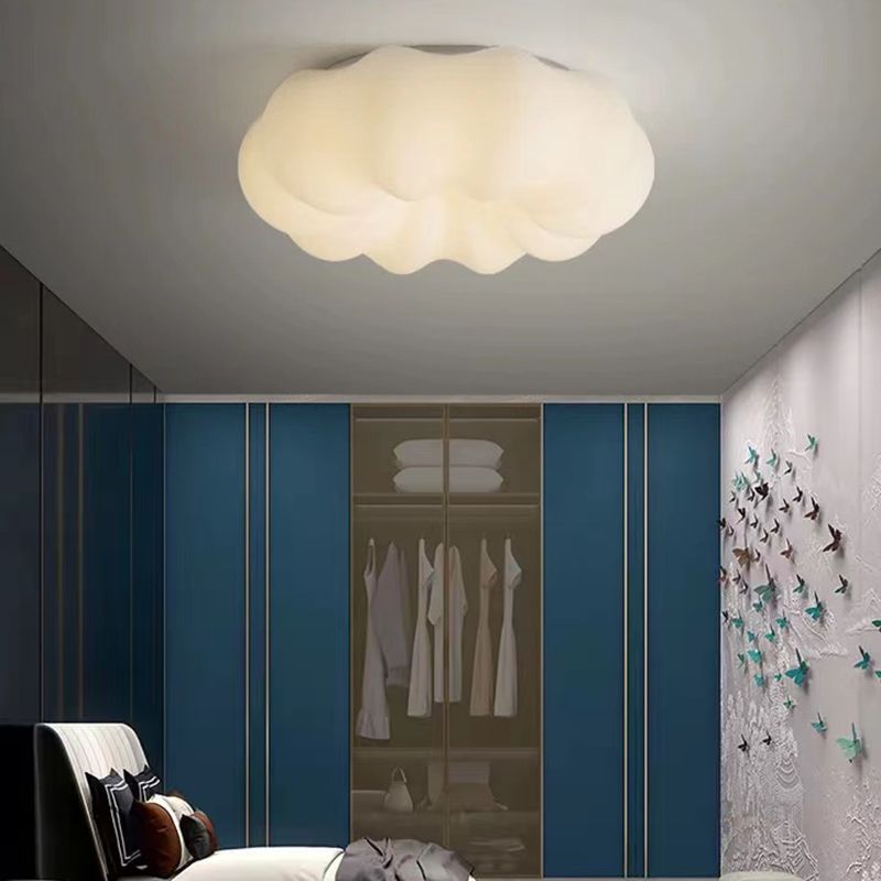 Contemporary Ceiling Light White LED Flush Mount Lighting for Room