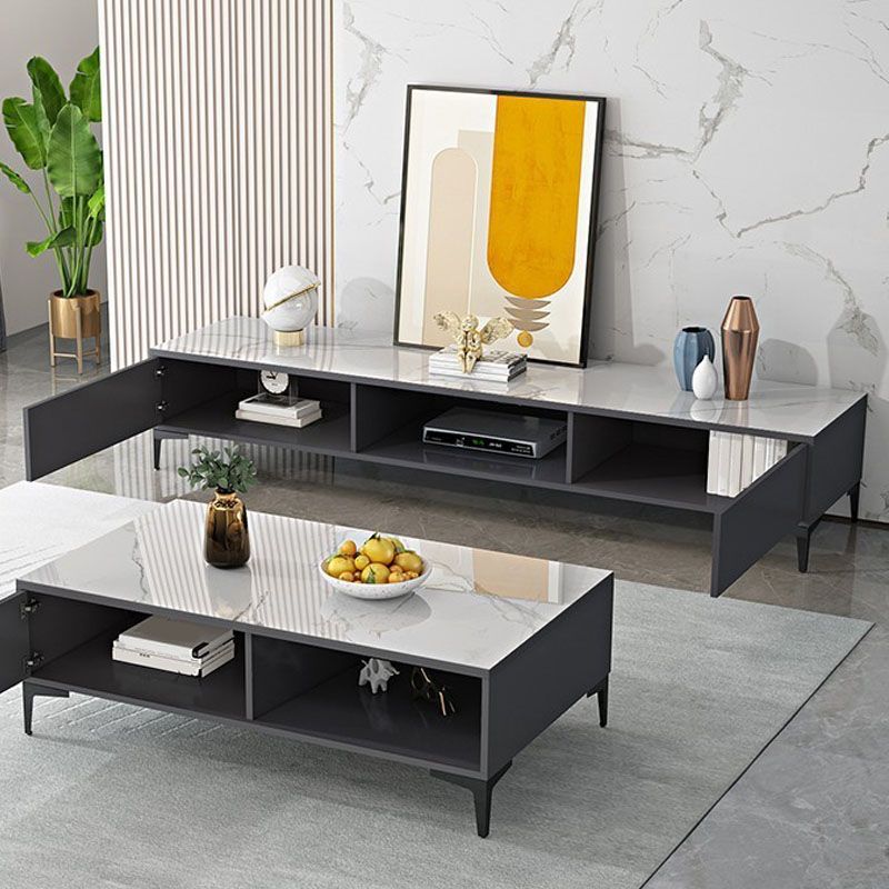 Modern TV Media Console Wooden TV Stand Console for Living Room