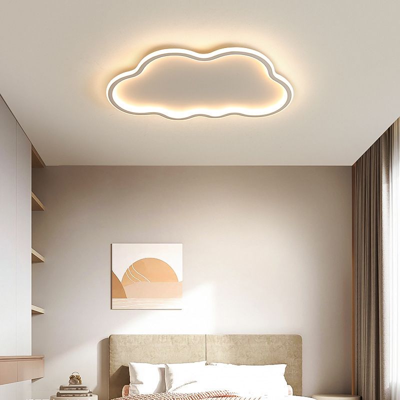 Minimalism Flush Mount Cloud Metal LED Ceiling Light Fixture for Bedroom