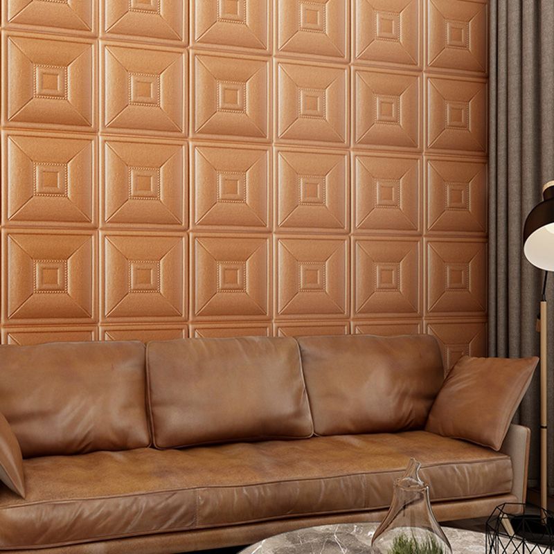 Glam Style Foam Waterproof Wall Paneling Living Room 3D Embossed Wall Paneling