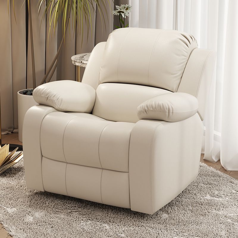 Contemporary Solid Color Standard Recliner Faux Leather Recliner Chair