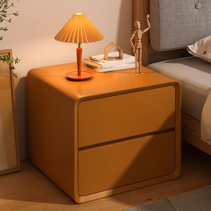 Faux Leather Upholstery Kids Bedside Table Modern Pine Youth Nightstand