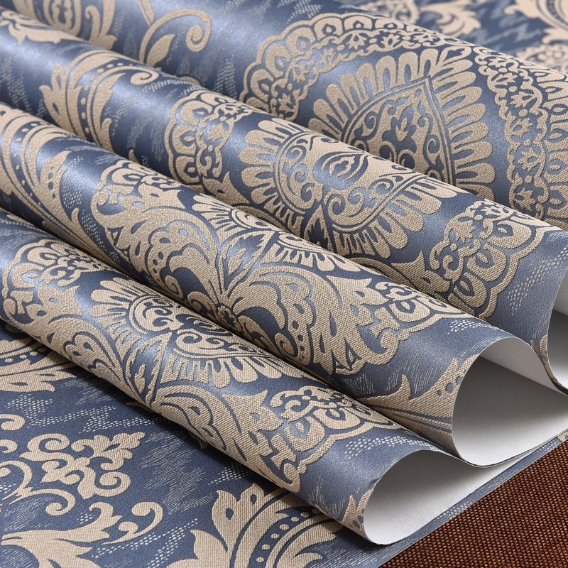 Stain-Resistant Damask Wallpaper Non-Woven Fabric European Wall Decor for Guest Room