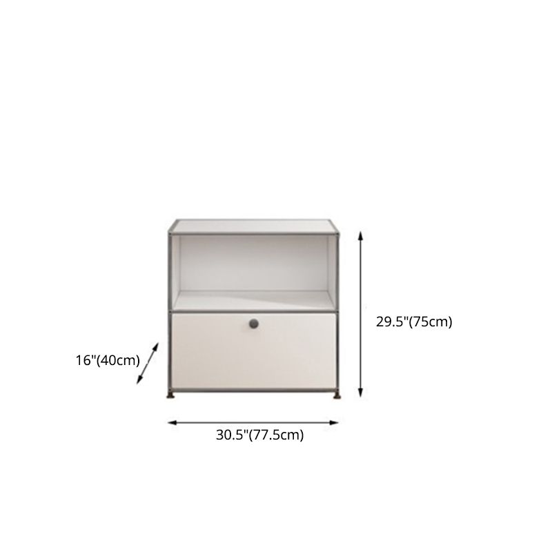 White Colour Metal Sideboard Modern Style Dining Sideboard for Living Room