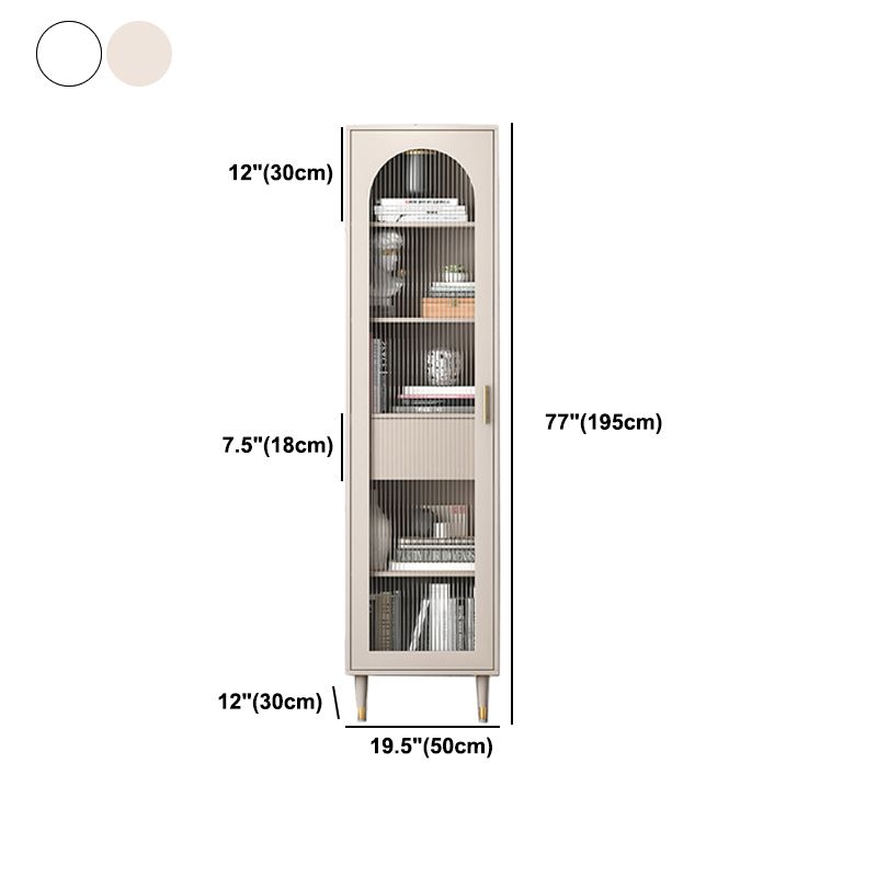 Urban Vertical Standard Bookshelf Manufactured Wood Bookcase with Door and Drawer