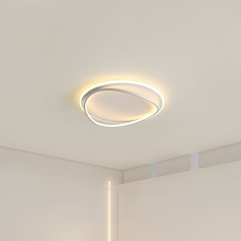 LED Ceiling Light Modern Style Ceiling Mount Light with Silica Gel Shade for Bedroom