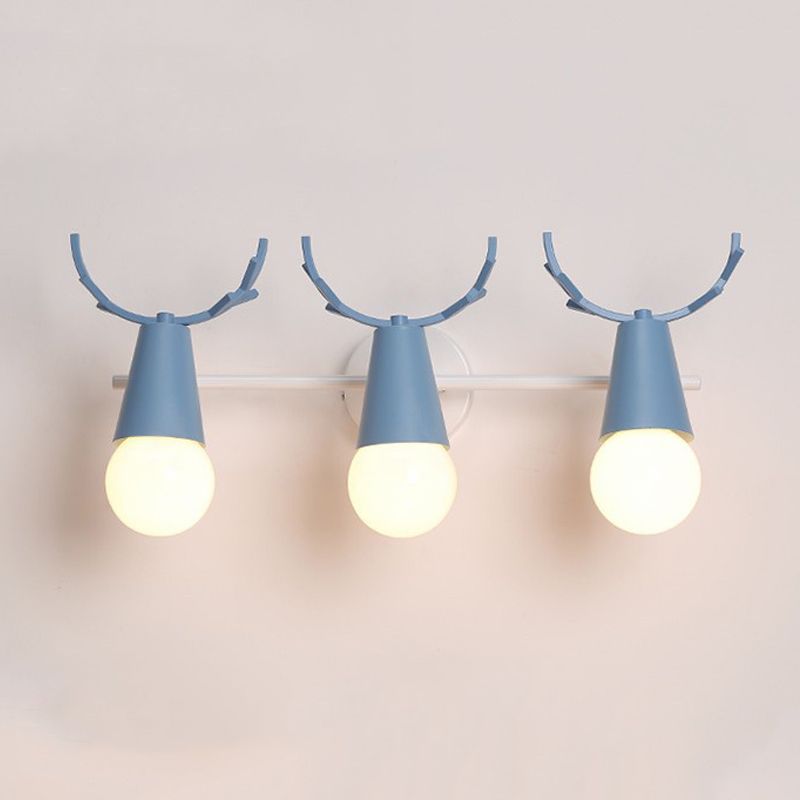 Modern Unique Shape Wall Light Fixture 3 Lights Wall Mounted Lighting for Washroom