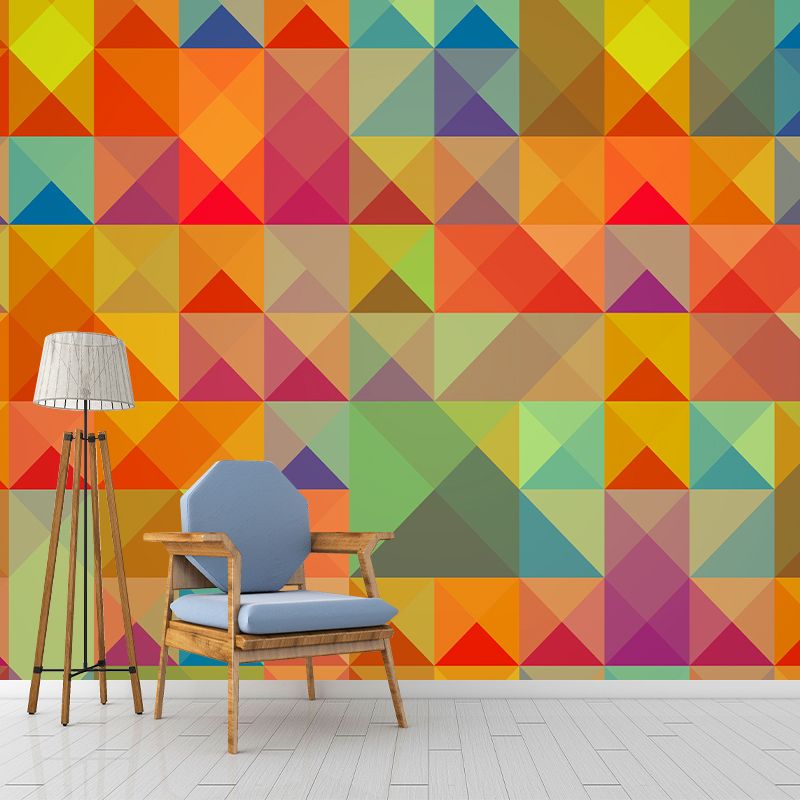 Illustration Mural Moisture Resistant Contemporary Illustration Geometric Wall Mural