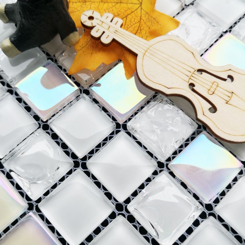 Glass Mosaic Tile Contemporary High Gloss Mosaic Tile with Square Shape