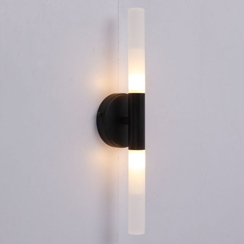 Modern Wall Lighting Fixtures 2 Light Flush Mount Wall Sconce for Washroom