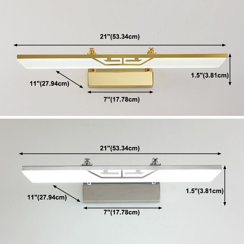 Modern eenvoudige roestvrijstalen ijdelheid licht geometrie schaalbare led ijdelheid lamp voor slaapkamer