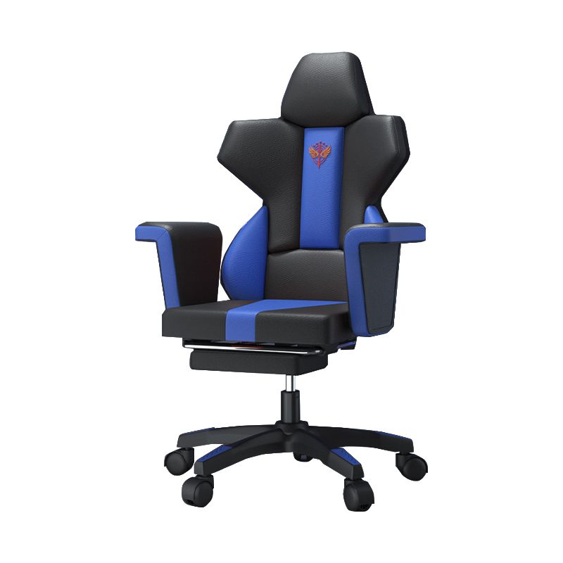 Modern Fixed Arm Desk Computer Chair High-Back Chair with Wheels