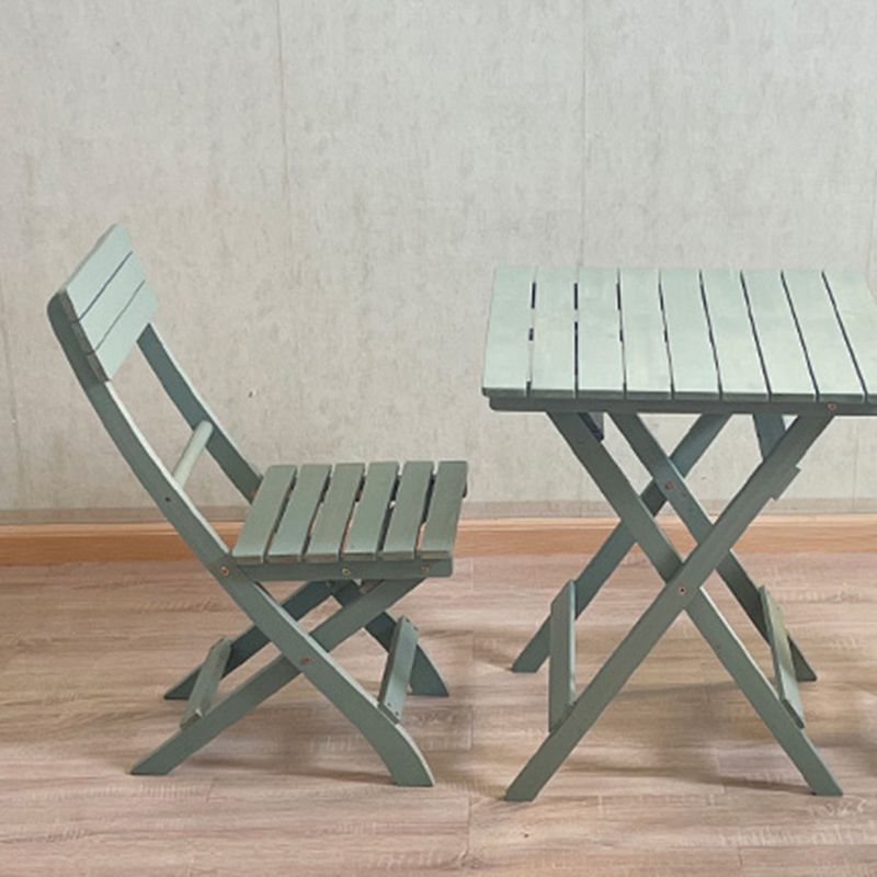 Modern Folding Dining Side Chair Solid Wood Outdoor Bistro Chairs