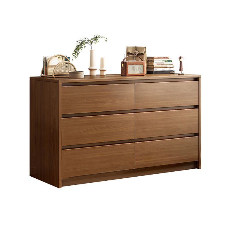 Wood Side Cabinet Standard Mid-Century Modern Storage Cabinet with Drawers