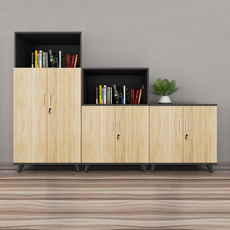 Nordic Style File Cabinet Wood Frame Vertical File Cabinet for Office